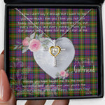 Gift For My Beautiful Girlfriend Necklace Valentine Necklace Clan Carnegie Tartan Cross Dancing Necklace Scottish Tartan Jewelry