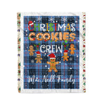 Personalized Gift Tartan Plaid Blanket Clan MacNeill Of Barra Blue With Christmas Cookie Baking Crew Christmas Gift Blanket, Plaid Blanket, Christmas Fleece Blanket, Christmas Blanket, Tartan Blanket, Scottish Blanket, Scotland Blanket, Family Name Blanket, Custom Blanket, Personalized Blanket