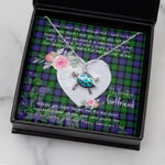 Sea Turtle Necklace Gift for My Beautiful Girlfriend Valentines Necklace Clan Blair Modern Tartan Blue Turtle Necklace