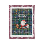 Personalized Gift Tartan Plaid Blanket Clan MacDonell Of Glengarry Ancient With Funny Santa Snowman Reindeer Merry Christmas Fleece Blanket, Home Living Room, Plaid Blanket, Tartan Blanket, Scottish Blanket, Buffalo fleece blanket, Christmas Blanket