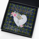 Gift For My Beautiful Girlfriend Necklace Valentine Necklace Clan Gunn Modern Tartan Cross Dancing Necklace Scottish Tartan Jewelry