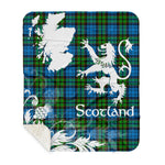 Sherpa Blanket - Tartan Blanket Thistle and Lion Scottish Clan Fletcher Ancient Plaid Blanket, plaid sherpa blanket queen,purple sherpa blanket,queen sherpa blanket,queen size sherpa blanket,red sherpa blanket,scottish tartan blankets,sherpa blanket,sherpa christmas blanket