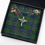 To My Beautiful Soulmate Necklace In Your Eyes I Have Found My Home Clan Montgomery Modern Tartan Cross Dancing Necklace