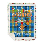 Personalized Gift Tartan Plaid Blanket Clan Laing With Christmas Cookie Baking Crew Christmas Gift Sherpa Blanket, tartan sherpa blanket,buffalo plaid sherpa blanket,christmas sherpa blanket,Christmas Throw Blanket,green plaid sherpa blanket,green sherpa blanket