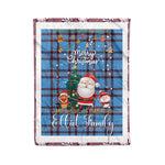 Personalized Gift Tartan Plaid Blanket Clan Elliot Ancient With Funny Santa Snowman Reindeer Merry Christmas Fleece Blanket, Home Living Room, Plaid Blanket, Tartan Blanket, Scottish Blanket, Buffalo fleece blanket, Christmas Blanket
