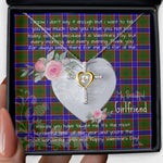 Gift For My Beautiful Girlfriend Necklace Valentine Necklace Clan Adam Tartan Cross Dancing Necklace Scottish Tartan Jewelry