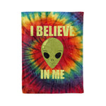 Scotstee Shop - Scotstee Shop Blanket Alien I Believe In Me Rainbow Hippie Fleece Blanket