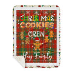 Personalized Gift Tartan Plaid Blanket Clan Hay With Christmas Cookie Baking Crew Christmas Gift Sherpa Blanket, tartan sherpa blanket,buffalo plaid sherpa blanket,christmas sherpa blanket,Christmas Throw Blanket,green plaid sherpa blanket,green sherpa blanket