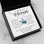 Opal Turtle Necklace - Mom Necklace - To Mom Necklace, Gift for Mom from Son