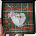 Gift For My Beautiful Girlfriend Necklace Valentine Necklace Clan Prince of Wales Tartan Cross Dancing Necklace Scottish Tartan Jewelry