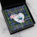 Sea Turtle Necklace Gift for My Beautiful Girlfriend Valentines Necklace Clan Smith Modern Tartan Blue Turtle Necklace