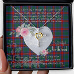 Gift For My Beautiful Girlfriend Necklace Valentine Necklace Clan Jardine Dress Tartan Cross Dancing Necklace Scottish Tartan Jewelry