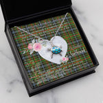 Sea Turtle Necklace Gift for My Beautiful Girlfriend Valentines Necklace Clan Walkinshaw Tartan Blue Turtle Necklace