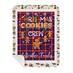 Personalized Gift Tartan Plaid Blanket Clan Anstruther With Christmas Cookie Baking Crew Christmas Gift Sherpa Blanket, tartan sherpa blanket,buffalo plaid sherpa blanket,christmas sherpa blanket,Christmas Throw Blanket,green plaid sherpa blanket,green sherpa blanket