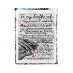 Scotstee Shop - Personalized Gift Letter Love Quote For Girlfriend Matching Hands Couple Gift Fleece Blanket