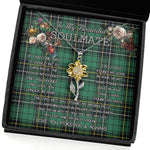 To My Beautiful Soulmate Sunflower Necklace In Your Eyes I Have Found My Home Clan MacAlpine Tartan Jewelry For Girlfriend, Tartan Sunflower Pendant Necklace, Scottish Tartan Jewelry, valentine necklace, necklace girlfriend, necklace for wife, cute necklaces for girlfriend, jewelry for girlfriend, to my soulmate necklace, to my future wife necklace