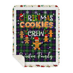Personalized Gift Tartan Plaid Blanket Clan Swinton With Christmas Cookie Baking Crew Christmas Gift Sherpa Blanket, tartan sherpa blanket,buffalo plaid sherpa blanket,christmas sherpa blanket,Christmas Throw Blanket,green plaid sherpa blanket,green sherpa blanket