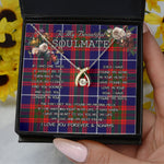To My Beautiful Soulmate Necklace In Your Eyes I Have Found My Home Clan Pennycook Tartan Wishbone Dancing Necklace