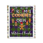 Personalized Gift Tartan Plaid Blanket Clan Whitefoord With Christmas Cookie Baking Crew Christmas Gift Blanket, Plaid Blanket, Christmas Fleece Blanket, Christmas Blanket, Tartan Blanket, Scottish Blanket, Scotland Blanket, Family Name Blanket, Custom Blanket, Personalized Blanket