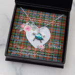 Sea Turtle Necklace Gift for My Beautiful Girlfriend Valentines Necklace Clan Caledonia Tartan Blue Turtle Necklace