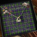 To My Beautiful Soulmate Necklace In Your Eyes I Have Found My Home Clan MacDonell of Glengarry Tartan Wishbone Dancing Necklace