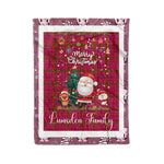 Personalized Gift Tartan Plaid Blanket Clan Lumsden of Clova With Funny Santa Snowman Reindeer Merry Christmas Fleece Blanket, Home Living Room, Plaid Blanket, Tartan Blanket, Scottish Blanket, Buffalo fleece blanket, Christmas Blanket
