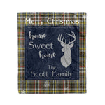 Scotstee Shop Tartan Plaid Christmas Fleece Blankets Clan Scott Green Weathered Plaid Blanket