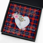 Gift For My Beautiful Girlfriend Necklace Valentine Necklace Clan MacLachlan Tartan Cross Dancing Necklace Scottish Tartan Jewelry