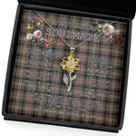 To My Beautiful Soulmate Sunflower Necklace In Your Eyes I Have Found My Home Clan Sutherland Weathered Tartan Jewelry For Girlfriend, Tartan Sunflower Pendant Necklace, Scottish Tartan Jewelry, valentine necklace, necklace girlfriend, necklace for wife, cute necklaces for girlfriend, jewelry for girlfriend, to my soulmate necklace, to my future wife necklace