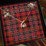 To My Beautiful Soulmate Necklace In Your Eyes I Have Found My Home Clan MacNaughton Tartan Wishbone Dancing Necklace