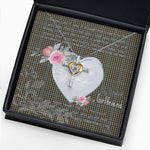 Gift For My Beautiful Girlfriend Necklace Valentine Necklace Clan Haig Gray Tartan Cross Dancing Necklace Scottish Tartan Jewelry