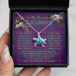 Sea Turtle Necklace To My Beautiful Soulmate Necklace In Your Eyes I Have Found My Home Clan Pride Of Scotland Tartan Blue Turtle Necklace, Valentine Necklace Gift for Girlfriend Clan Mitchell Ancient Tartan Sunflower Pendant Necklace, Scottish Tartan Jewelry, valentine necklace, necklace girlfriend, necklace for wife, cute necklaces for girlfriend, jewelry for girlfriend, to my soulmate necklace, to my future wife necklace