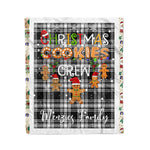 Scotstee Shop - Fleece Blanket - Personalized Gift Tartan Plaid Blanket Clan Menzies Modern With Christmas Cookie Baking Crew Christmas Gift Blanket