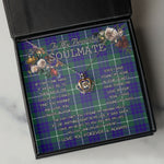 To My Beautiful Soulmate Necklace In Your Eyes I Have Found My Home Clan Hamilton Hunting Modern Tartan Crown Pendant Necklace