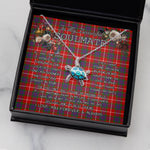 Sea Turtle Necklace To My Beautiful Soulmate Necklace In Your Eyes I Have Found My Home Clan Grant of Lurg Tartan Blue Turtle Necklace