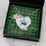 Sea Turtle Necklace Gift for My Beautiful Girlfriend Valentines Necklace Clan MacArthur Hunting Tartan Blue Turtle Necklace