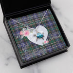 Sea Turtle Necklace Gift for My Beautiful Girlfriend Valentines Necklace Clan MacRae Hunting Modern Tartan Blue Turtle Necklace