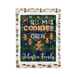 Personalized Gift Tartan Plaid Blanket Clan Johnson With Christmas Cookie Baking Crew Christmas Gift Blanket, Plaid Blanket, Christmas Fleece Blanket, Christmas Blanket, Tartan Blanket, Scottish Blanket, Scotland Blanket, Family Name Blanket, Custom Blanket, Personalized Blanket