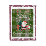 Personalized Gift Tartan Plaid Blanket Clan Cunningham Dress Green With Funny Santa Snowman Reindeer Merry Christmas Fleece Blanket, Home Living Room, Plaid Blanket, Tartan Blanket, Scottish Blanket, Buffalo fleece blanket, Christmas Blanket