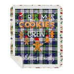 Personalized Gift Tartan Plaid Blanket Clan Meldrum Gordon With Christmas Cookie Baking Crew Christmas Gift Sherpa Blanket, tartan sherpa blanket,buffalo plaid sherpa blanket,christmas sherpa blanket,Christmas Throw Blanket,green plaid sherpa blanket,green sherpa blanket