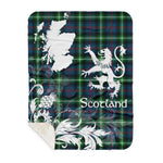 Sherpa Blanket - Tartan Blanket Thistle and Lion Scottish Clan Bannatyne Plaid Blanket, plaid sherpa blanket queen,purple sherpa blanket,queen sherpa blanket,queen size sherpa blanket,red sherpa blanket,scottish tartan blankets,sherpa blanket,sherpa christmas blanket