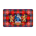 Doormat - Tartan Door Mat The Family Fraser Modern Welcome Mat, Plaid Doormat Scottish