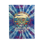 Scotstee Shop - Scotstee Shop Blanket A Girl and Her Animals Living Life In Peace Hippie Vintage Groovy Tie Dye Hippie Rainbow Fleece Blanket