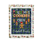 Personalized Gift Tartan Plaid Blanket Clan Campbell Argyll Ancient With Christmas Cookie Baking Crew Christmas Gift Blanket, Plaid Blanket, Christmas Fleece Blanket, Christmas Blanket, Tartan Blanket, Scottish Blanket, Scotland Blanket, Family Name Blanket, Custom Blanket, Personalized Blanket
