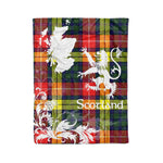 Scotstee Shop Tartan Plaid Fleece Blankets Thistle and Lion Scottish Clan Masterton Bcn Plaid Blanket