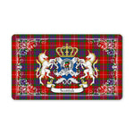 Doormat - Welcome Mat Scottish Fraser Clan Badge Tartan Door Mat, Plaid Doormat