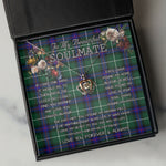 To My Beautiful Soulmate Necklace In Your Eyes I Have Found My Home Clan MacDonald Of The Isles Modern Tartan Crown Pendant Necklace