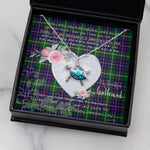 Sea Turtle Necklace Gift for My Beautiful Girlfriend Valentines Necklace Clan Inglis Tartan Blue Turtle Necklace