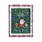 Personalized Gift Tartan Plaid Blanket Clan Murray of Atholl Ancient With Funny Santa Snowman Reindeer Merry Christmas Fleece Blanket, Home Living Room, Plaid Blanket, Tartan Blanket, Scottish Blanket, Buffalo fleece blanket, Christmas Blanket