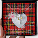 Gift For My Beautiful Girlfriend Necklace Valentine Necklace Clan Brodie Tartan Cross Dancing Necklace Scottish Tartan Jewelry